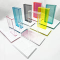 Custom Private Logo Colorful Acrylic Lash Tile Plate With Cover Eyelash Holder Organizer Storage Box for Eyelash Extension Tool