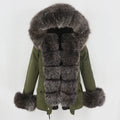 OFTBUY 2023 Women's Winter Jacket Waterproof Parka Natural Fox Fur Collar Detachable Hood Thick Warm Long Outerwear Zipper