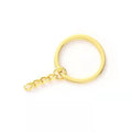 25mm Flat Split Rings Keychain in Steel Silver Golden Bronze or Black for DIY Crafts Metal Keychains