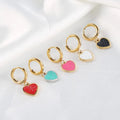 Fashion Jewelry Earrings Simple Ladies Ear Buckle PVD Gold Plated Heart Earrings Women Stainless Steel Earring