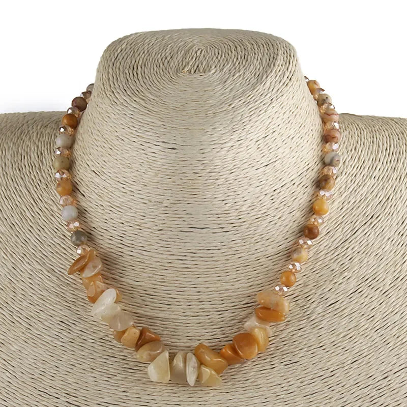 New Beautiful Turquoise White Howlite Gemstone Jewelry 6MM Lapis Natural Stone Crystal Glass Beads Gravel Choker Necklace