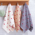 Red Love Cotton Bathroom Towel Thick Absorption Wash Face Hand Body Towels Kitchen Household Cloth for Cleaning