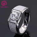 Fashion Ring 1 Carat VVS D White Diamond Moissanite Wedding Ring 14k 18k Mens Gold Ring