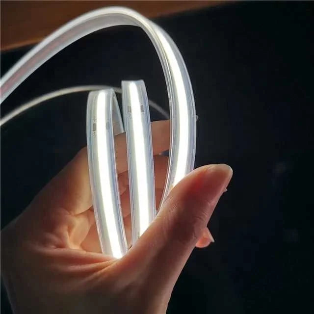 High Density LED Ribbon Light DC12V 24V 480leds 8mm IP20 9W/M White Warm White Dotless Flexible COB LED Strip