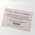 Wholesale Business Greeting Card Custom logo Postcard Gift Thank You Cards for Packing Clothes
