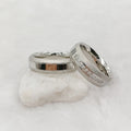 Handmade Silver 316l Stainless Steel Jewelry Cz Diamond Mossanite 2pcs Wedding Engagement Rings Sets for Couples Man and Women