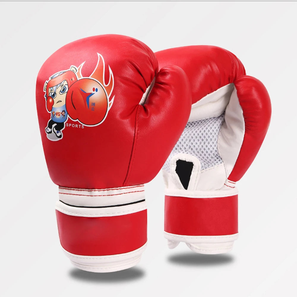 Custom Logo 8oz Children's Durable PU Leather Training Gloves Comfortable Sporting Gear for Boxing Made From Silicone