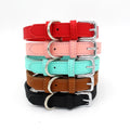 Pet Supplies Adjustable PU Flower Collar Dog Cat Collar Leather Dog Collar Dog Walking Supplies
