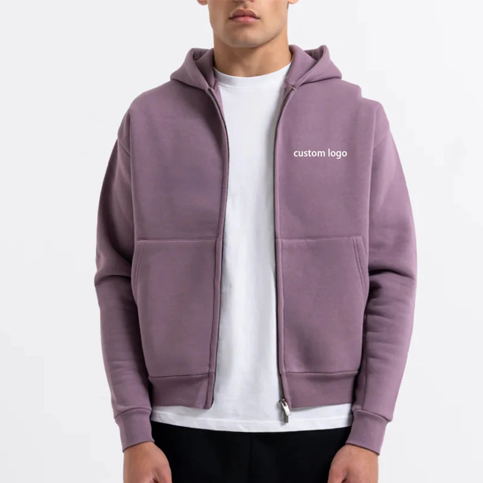 Men's Heavyweight Cotton Pullover Hoodies Solid Oversized Custom Anti-Wrinkle Anti-Shrink Screen Printed Embroidered Design