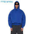 600gsm 100% Cotton Premium Drop Shoulder Double Layer Boxy Cropped Hoodie