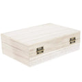 Light Wood Material Paulownia Wooden Keepsake Box With Hinged Lid  for Gift and Jewelry Storage and Package