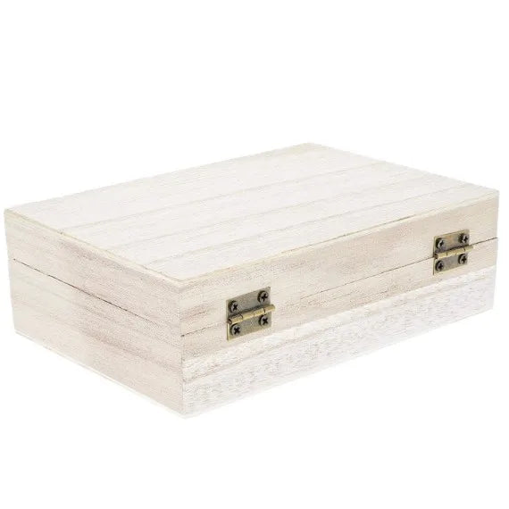 Light Wood Material Paulownia Wooden Keepsake Box With Hinged Lid  for Gift and Jewelry Storage and Package
