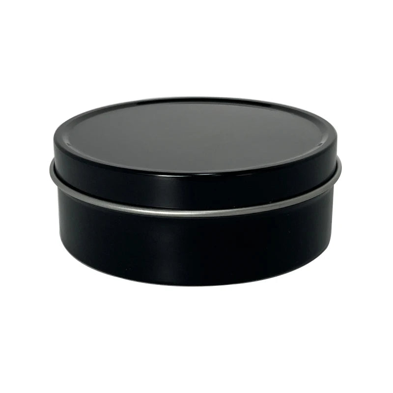 Newest Food Grade Black Gold Mint Tin Candle Tin With Lid for Cookie Packaging