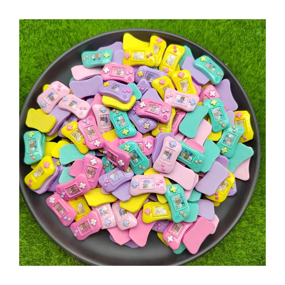 New Adorable Game Controller Resin Flatback Cabochons 16*29MM Mini Artificial Controller Embellishments for Jewelry Making DIY