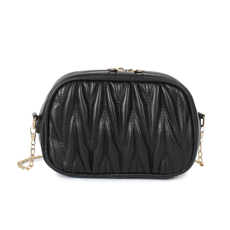 Trendy Long Chain Shoulder Messenger Bag Customized PU Leather Cross Body Sling Bags for Women