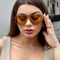 DOISYER Retro Vintage Style Sunglasses for Men Women New Anti-UV Advanced Sense Glasses with White Clear Red Frame for Driving