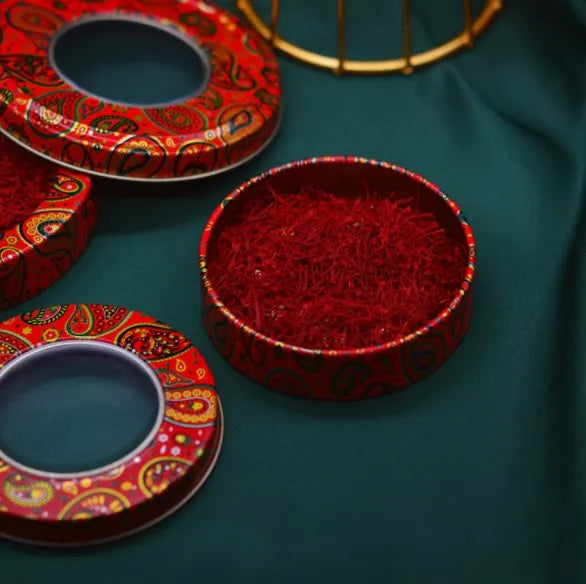 Custom 1g 2g 5g 10g New Design Small Round Blank Metal Packaging Tin Boxes for Saffron