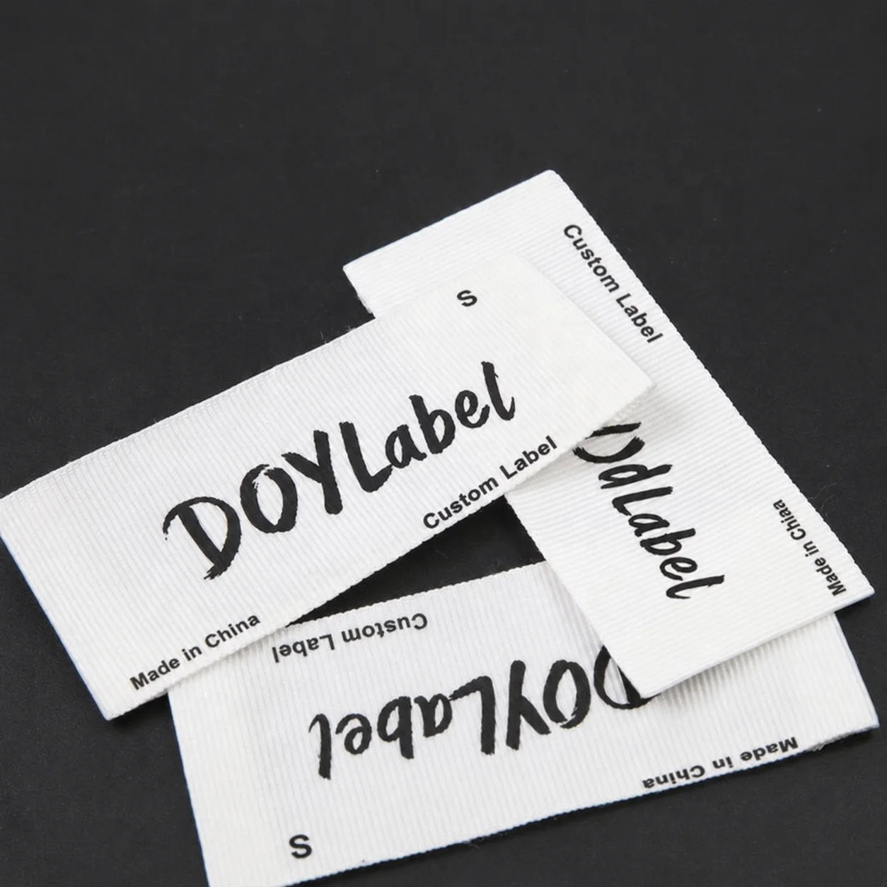 Garment Tags Wholesale Custom Matte Embossed Silicone Logo End Fold Grosgrain Woven Labels for T Shirts