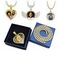 Customized Photos Pendant Necklaces Couples Children Family Jewelry Valentines Day Christmas Birthday Gift