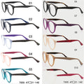 Women Round Glasses Frames Men Fashion Eyeglass Frames Light Blue Navy Yellow Purple Pink Striped Acetate Optical Eyewear Frames