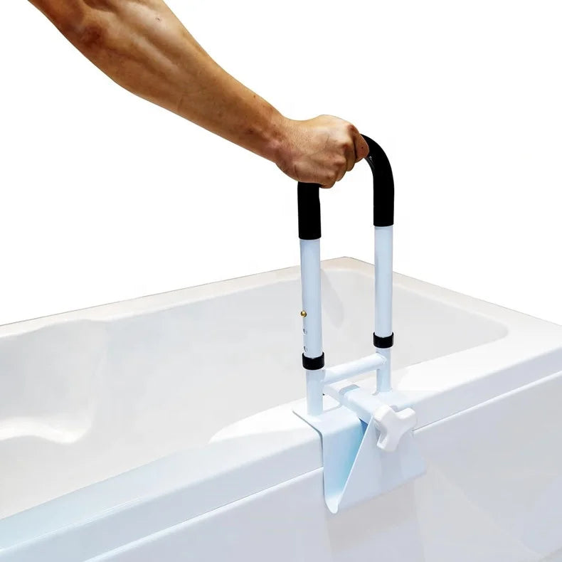 MSMT Adjustable Bathtub Grab Bars for Seniors & Elderly Steel+Nylon Material 150kg Weight Capacity Bath Safety Assistance