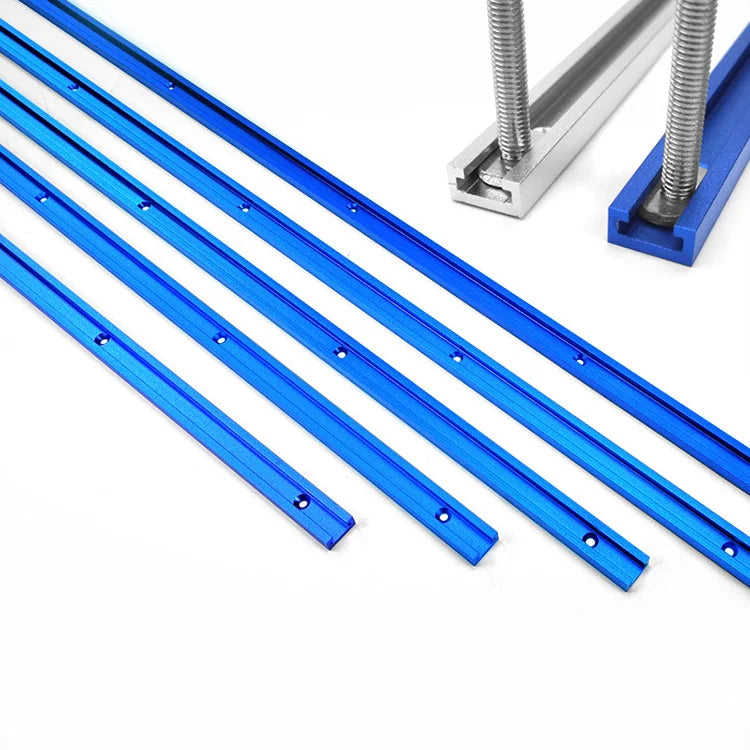 Double-Cut Profile Universal 19mm 3/4inch T-Track With Predrilled Mounting Holes for Woodworking