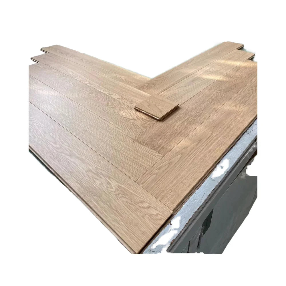Luxury Solid Engineered Chevron Wood Flooring Oak Parquet 15mm UV Coated Grey Indoor Use Modern Design Living Room Brushed
