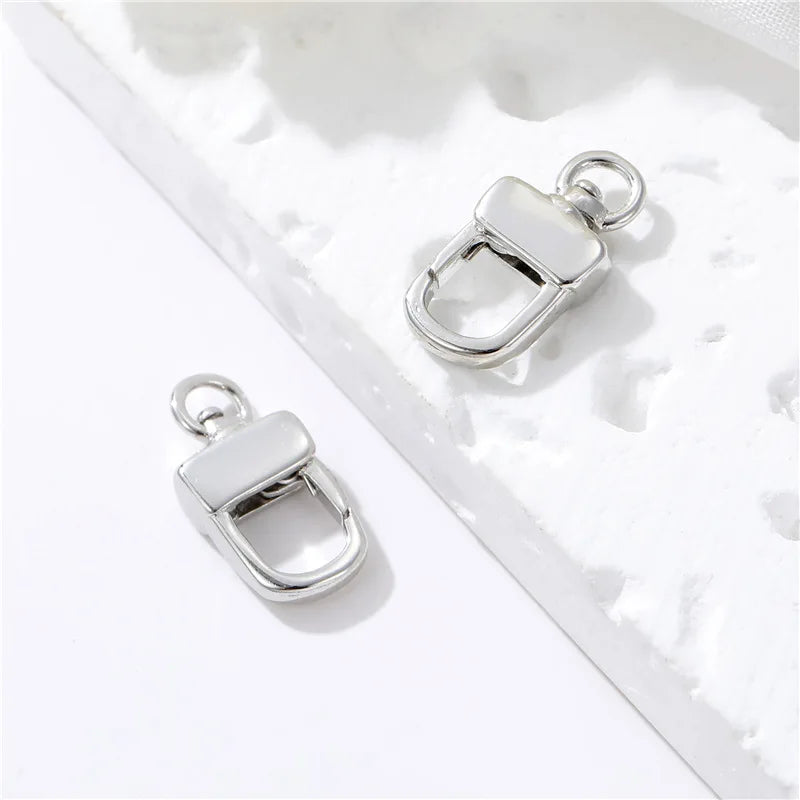 Wholesale Rhodium Plated Bracelet Clasp Dog Buckle Metal Connection Closure Key-chain Lobster Clasp Jewelry Clasp
