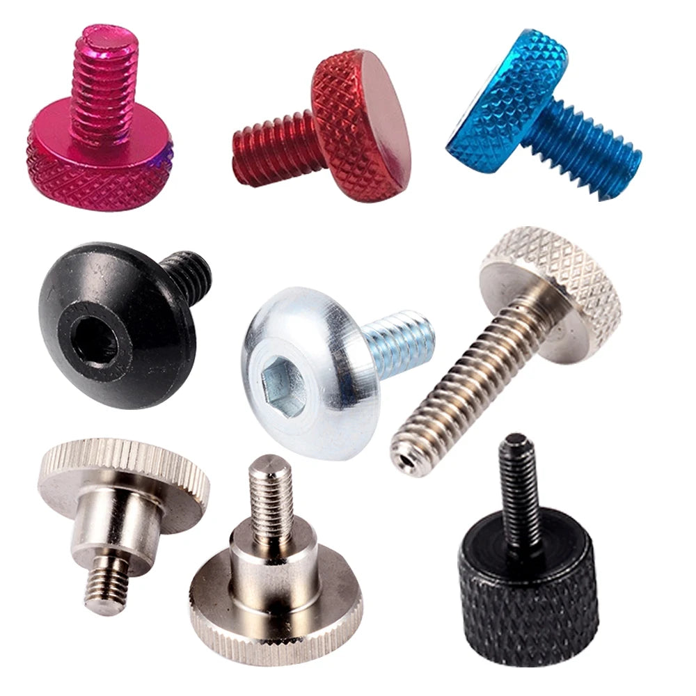 Custom Corrosion Resistant Flat Head M3 M4 M6 8-32 1/4-20 Knurled Shoulder 10mm 25mm 4mm Spring Loaded Captive Thumb Screw