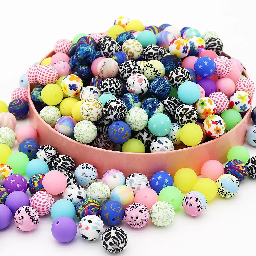 New Silicone Heart Beads Accept Custom Silicone Focal Beads Wholesale for Pen Diy Silicone Keychain Lanyard