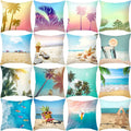 2021 Custom Summer Ocean Beach Pillowcase for Office Sofa Cushion for Graduation Ramadan Diwali-Household Item XJ113