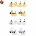 Pure Brass Stainless Steel Cat Identification Label Tag Anti-lost Information Dog Cat Tag Fish Shape ID Tag