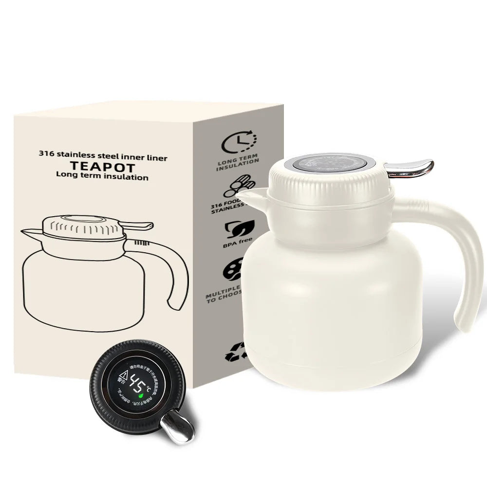 Factory Price Digital LED Smart Vacuum Insulated Flask Water Jug Coffee Pot with Touch Temperature Display