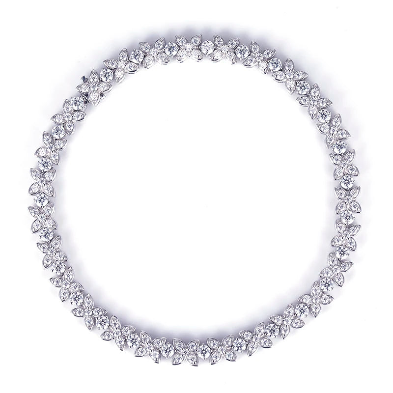 Messi Jewelry MSB-509 14K White Gold Customized Lab Grown Diamond Jewelry Bracelet