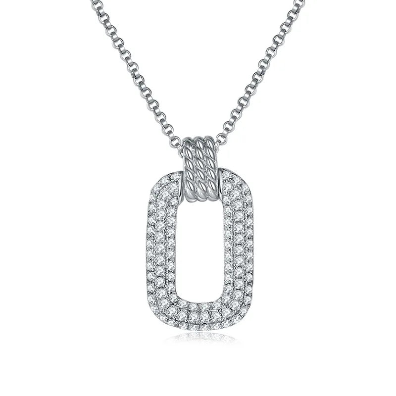 Hip Hop Moissanite Pendant S925 Sterling Silver Necklace Fashion Jewelry Pendants Charms