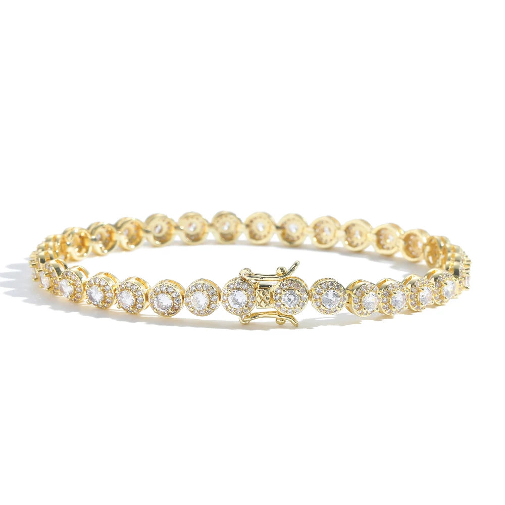 BB246 6MM Round Shape Tennis Chain Bracelets Women Fashion Brass CZ