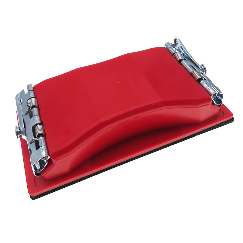85*165mm Red Rectangle Sandpaper Holder Plastic Sander Stand Hand Sanding Block Sand Paper Board for Sandpaper Discs Polishing