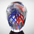 Handmade Exquisite Murano Art Glass Jellyfish Ball Paperweight Modern Design Red Blue Ornaments