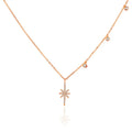 POLIVA Aaa Cubic Zirconia 925 Sterling Silver Necklaces Snowflake Rose Gold Necklace Designs Women