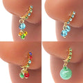 Gaby New Stainless Steel Hoop Dangle Nose Rings Bead Dangle Nose Piercing Stainless Steel Nose Hoop Wholesale Piercing Jewelry