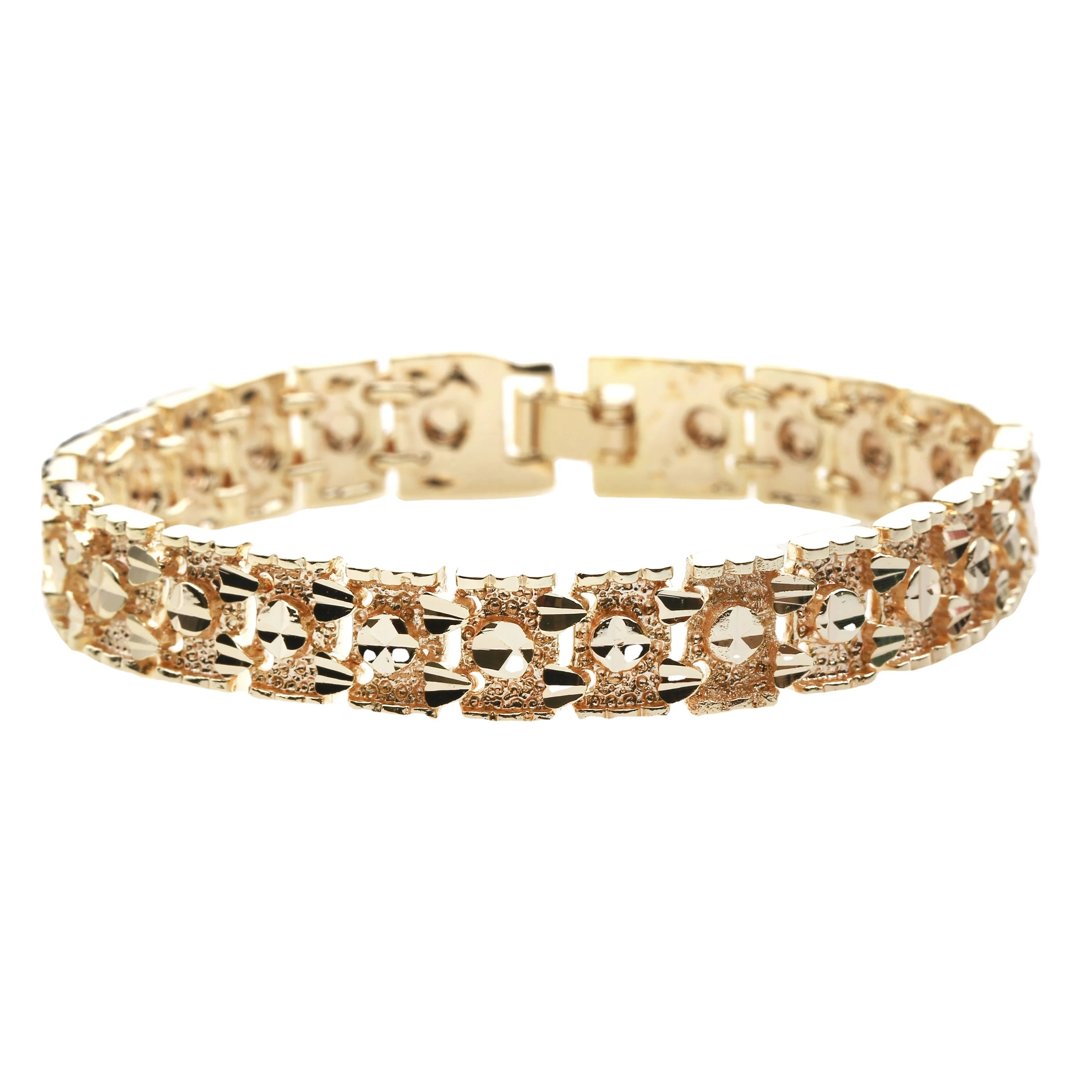 Jewelry Bracelets Fashion Flower Shaped Bracelets Copper Gold Dubai Bracelet for Men Women