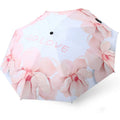 Custom Flower Printing Parasol Waterproof UV 3 Folding Umbrella for Ladies Gift Customized