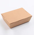 Kraft Paper Box Folding Cover Without Window Disposable Commercial Packaging Box Picnic Salad Fruit Box