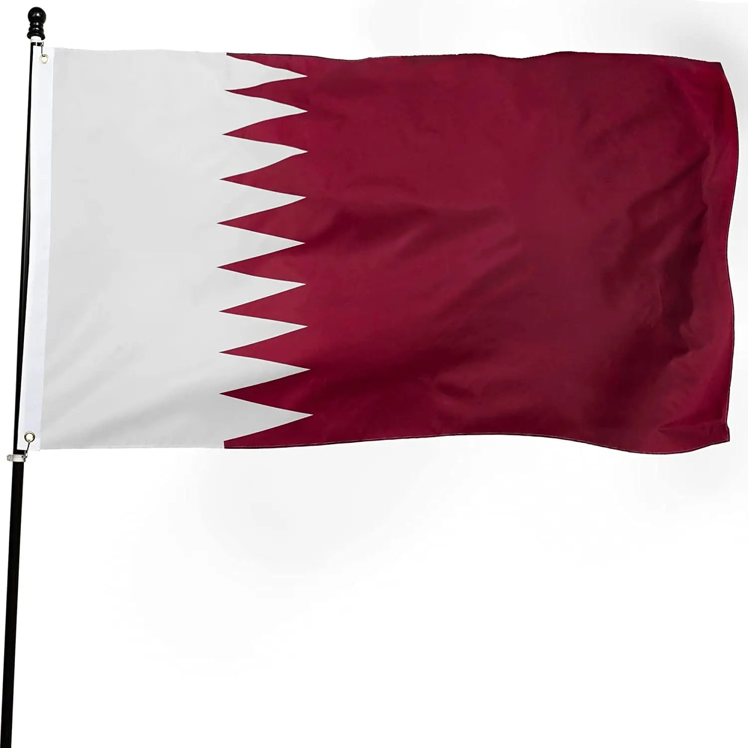 Cheap Stock 100%polyester 3x5 Ft Qatar Flags with Brass Grommets