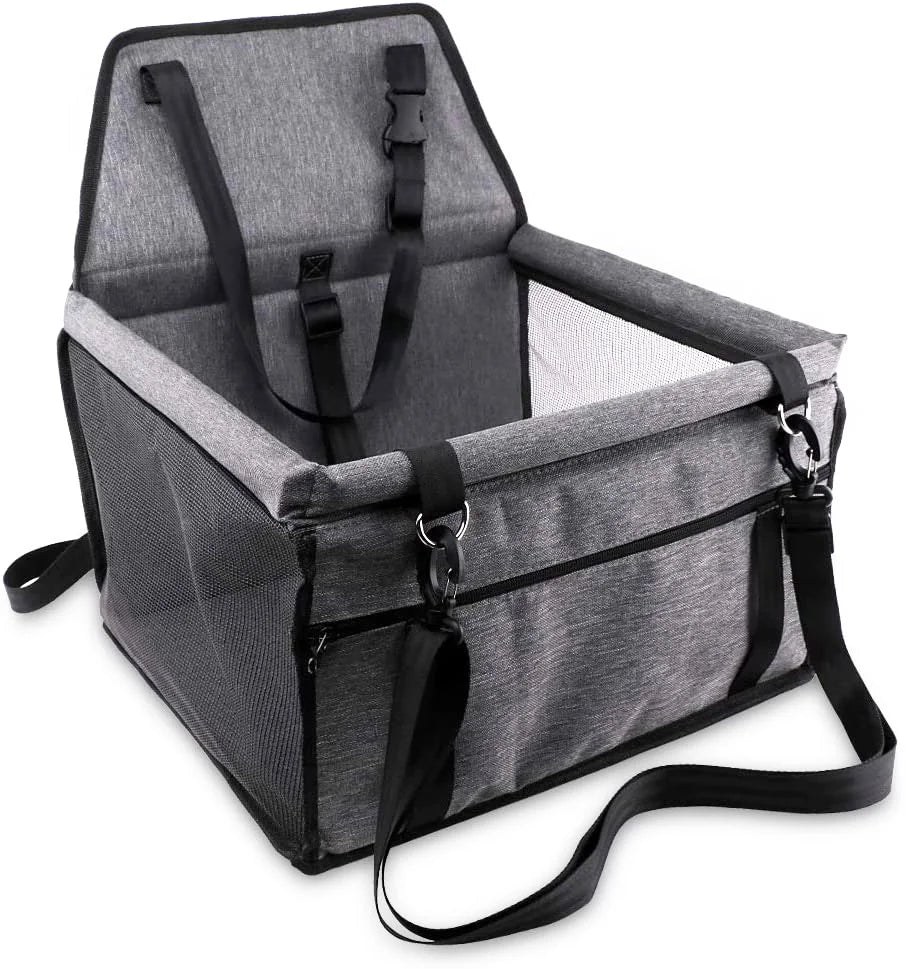 Pet Car Booster Seat with Leash Hook for Dogs Cat Portable and Breathable Bag with Seat Belt Dog Carrier Safety Stable Travel