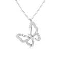 TL66  New Style Popular Necklace Women Fine Jewelry Fashion Zirconia 925 Sterling Silver Butterfly Pendant Necklace