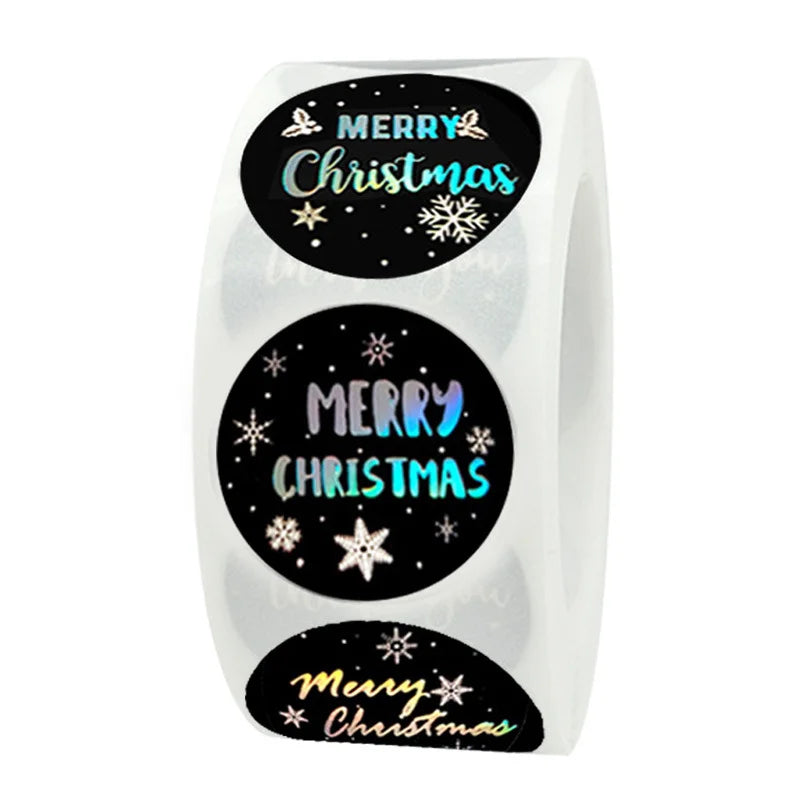 Thank You Stickers Labels Decorative Sealing Stickers for Christmas Gifts Wedding Party