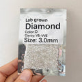 Starsgem 0.1 Carat Synthetic Diamante Round Shape Lab Grown Diamant Stones HPHT CVD Loose Diamonds