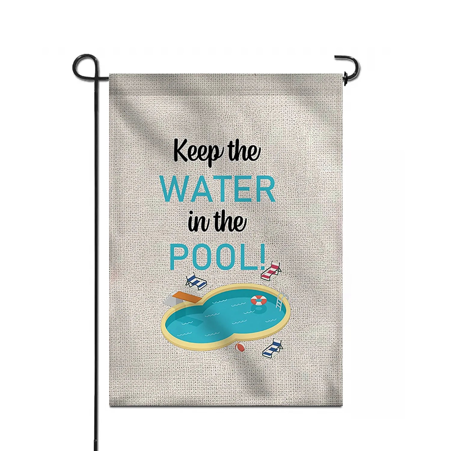48-hour Fast Delivery 30X45cm Custom logo Printing Summer Swimming Pool Garden Flag