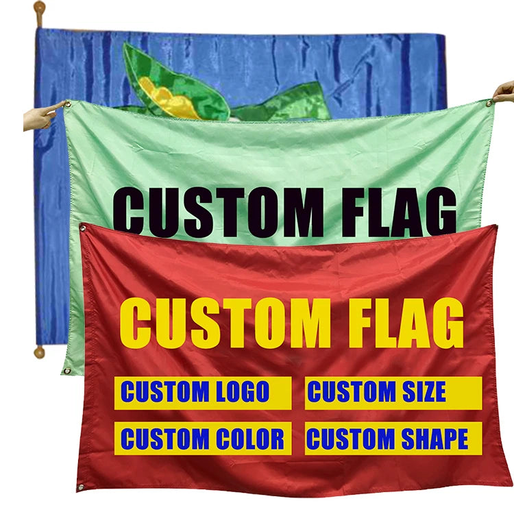 Factory Wholesale Decorative Custom Material Advertising Flags Custom Flag 8X5
